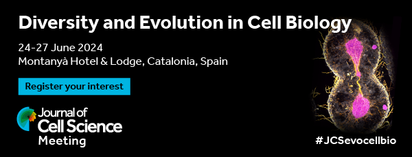 JCS advert depicting a cell undergoing cell division
