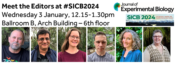 Head shots of the JEB Editors attending SICB 2024